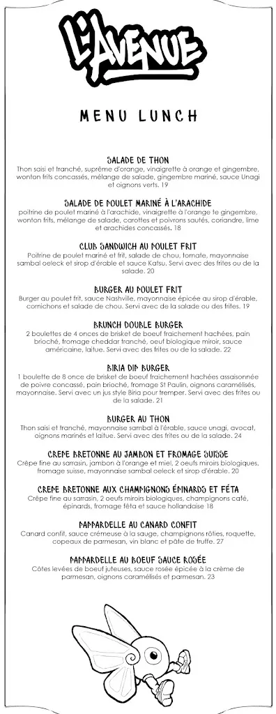 Menu_Restaurant L'Avenue Brossard_Brossard_image_old_2