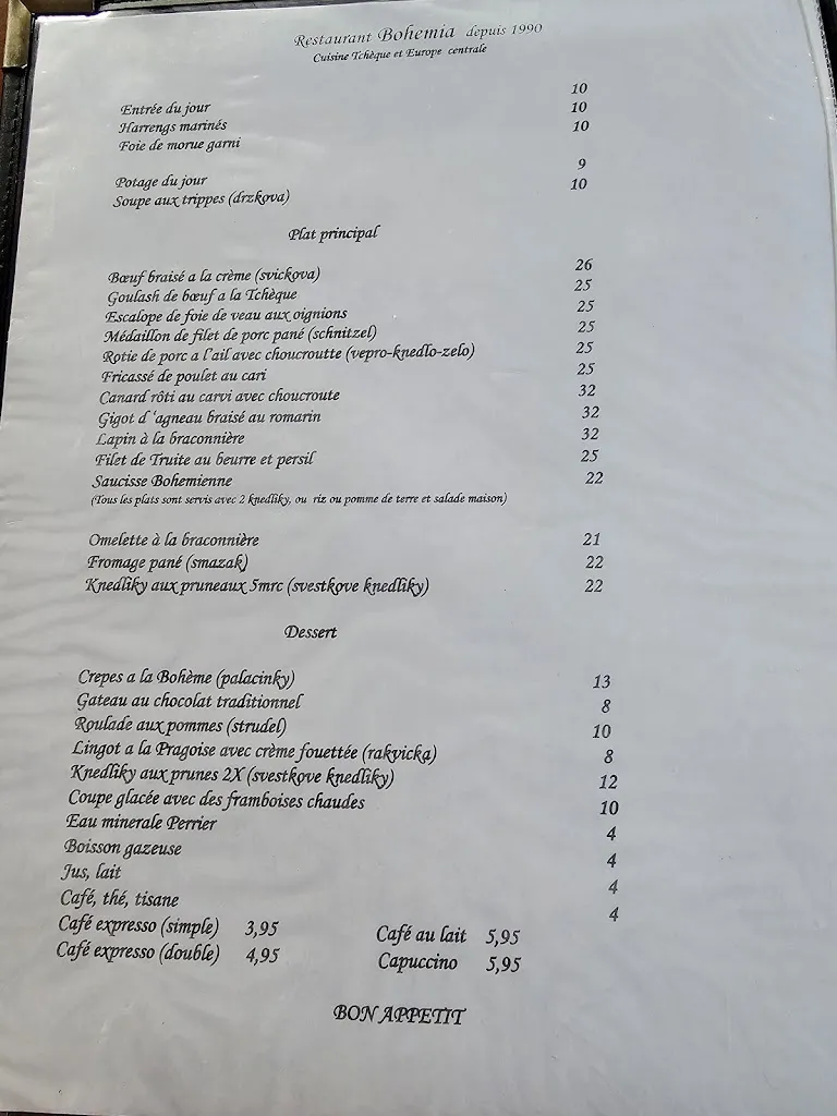 Menu_Restaurant Bohemia_Brossard_image_old_1