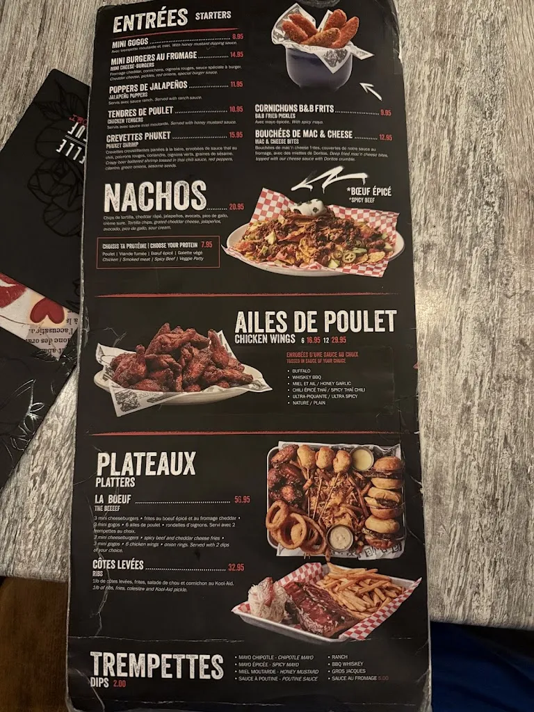 Menu_La Belle & La Boeuf - Burger Bar - Brossard DIX30_Brossard_image_old_1