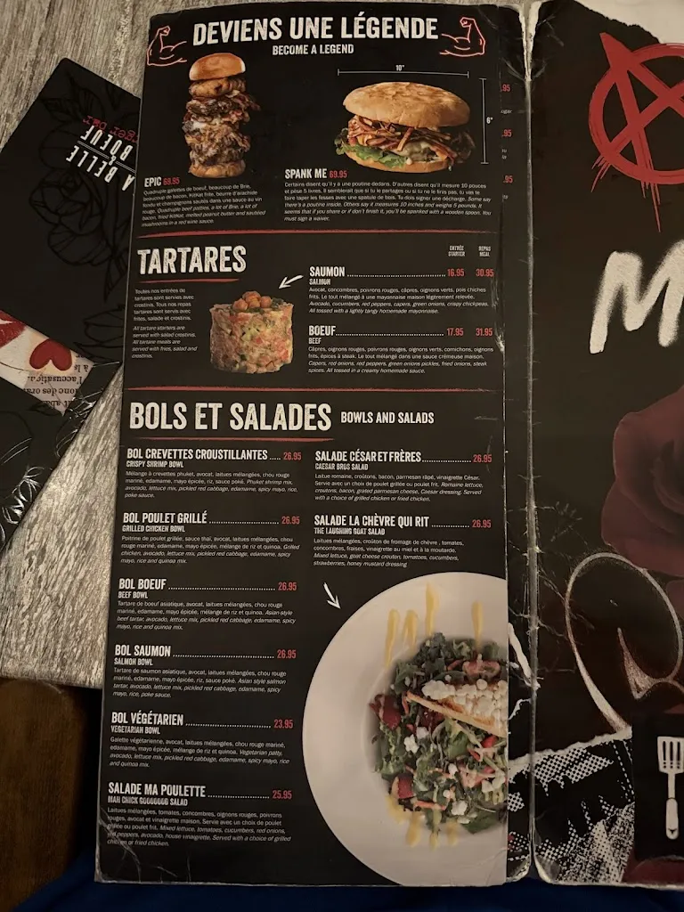 Menu_La Belle & La Boeuf - Burger Bar - Brossard DIX30_Brossard_image_old_3