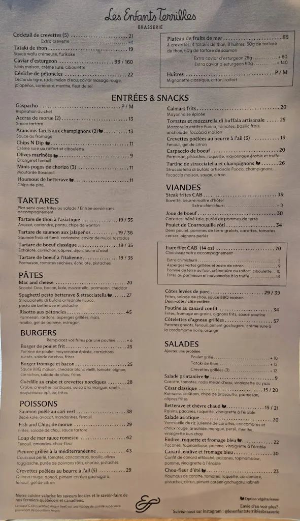 Menu_Les Enfants Terribles - Brossard_Brossard_image_old_2
