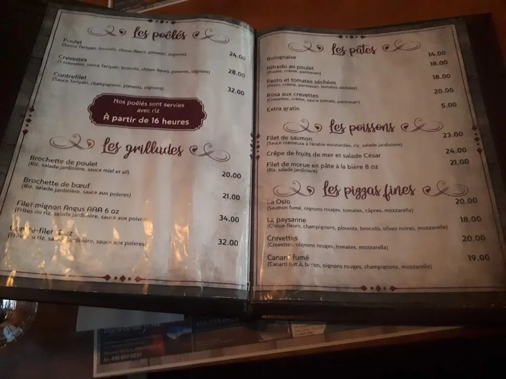 Menu_Le Pub du Lac._Cabano_image_old_1