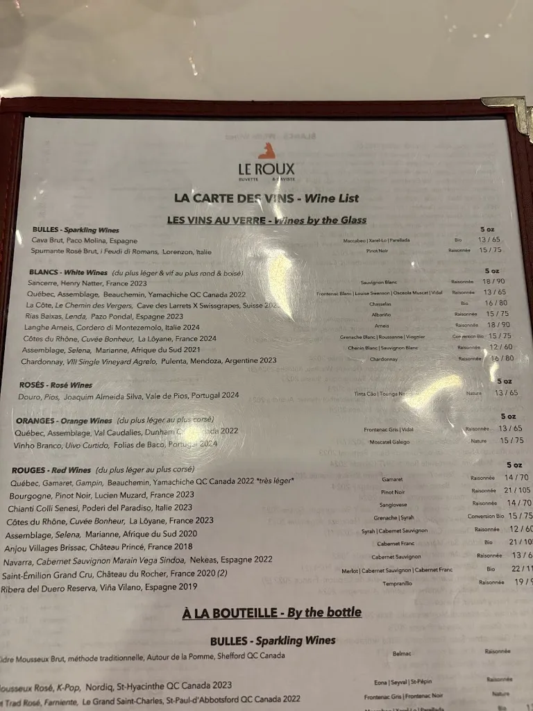 Menu_Le Roux_Bromont_image_old_3