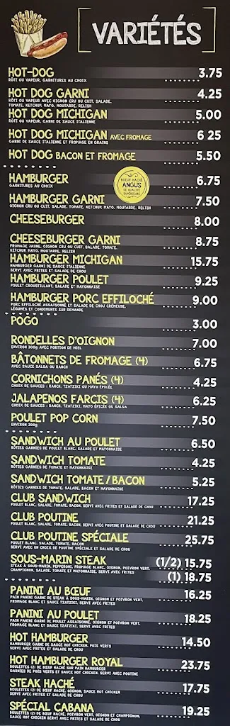 Menu_Cabane Du Boulevard (La)_Chapais_image_old_1