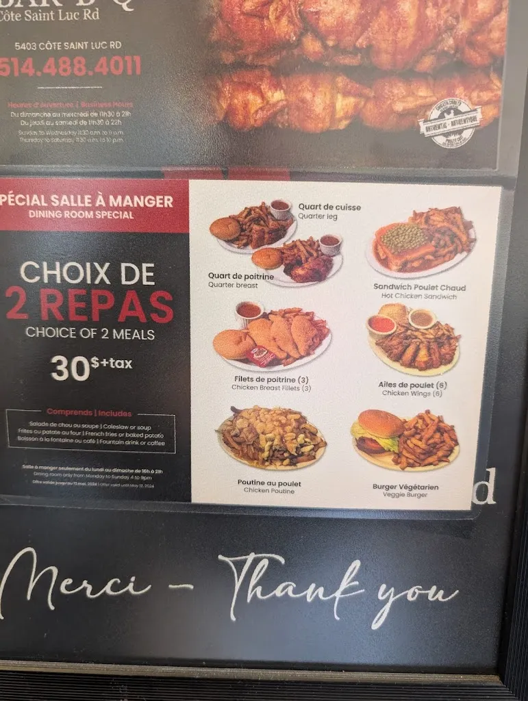 Menu_Côte St Luc BBQ - NDG_Côte-Saint-Luc_image_old_1