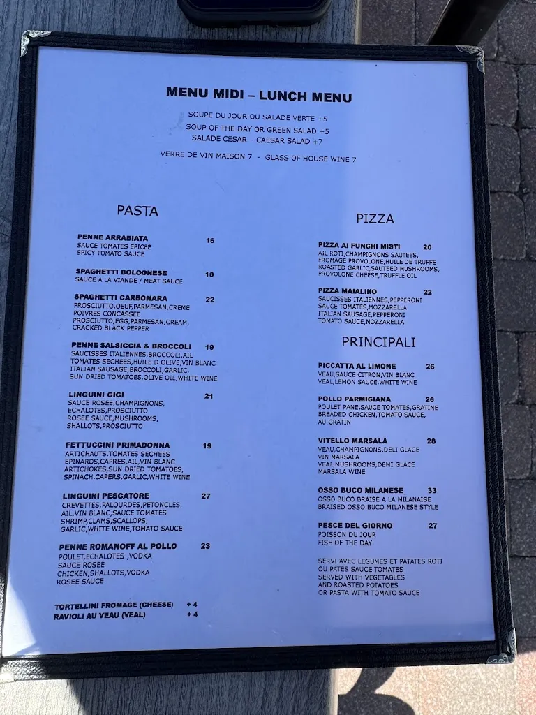 Menu_Restaurant Bellissimo Dorval_Dorval_image_old_1