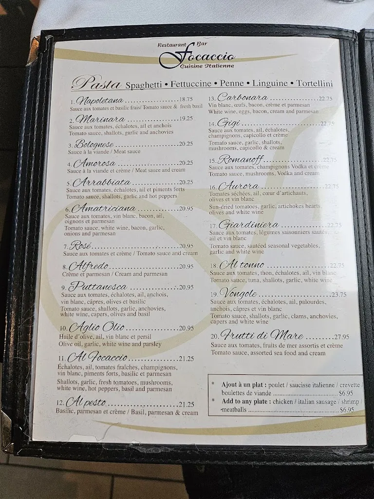 Menu_Restaurant Bar Focaccio_Dorval_image_old_1