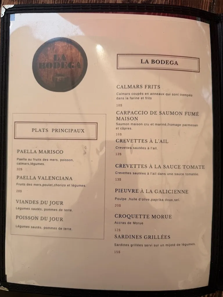 Menu_La Bodega_Dunham_image_old_2