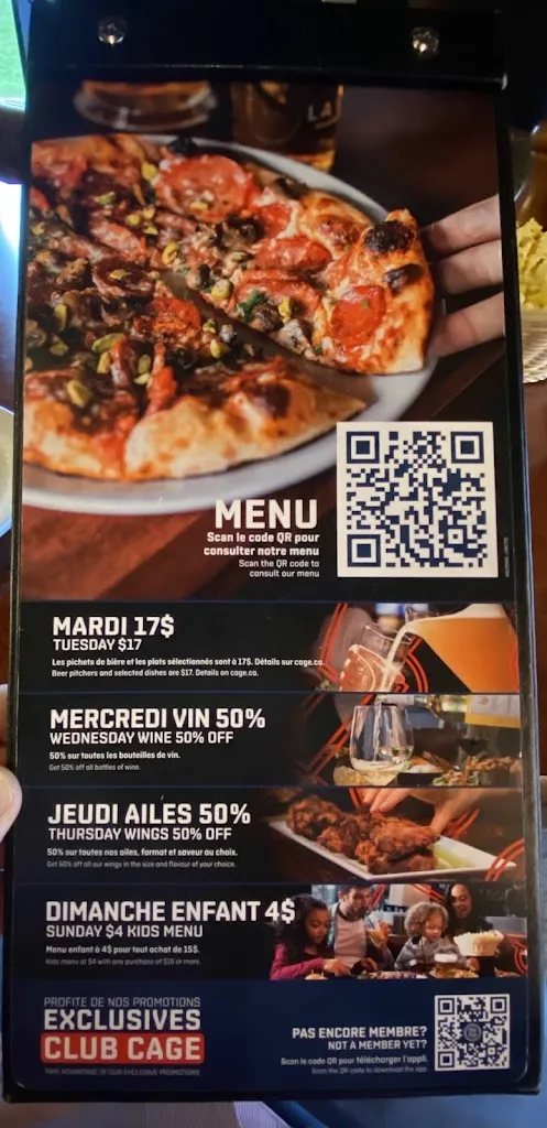 Menu_La Cage_L'Ancienne-Lorette_image_old_1
