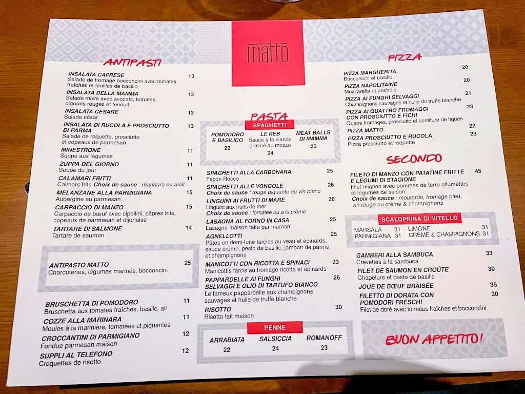 Menu_Matto - Lévis_Lévis_image_old_2