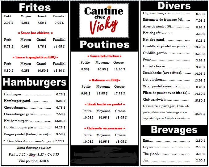 Menu_Cantine chez Vicky_Les Escoumins_image_old_1