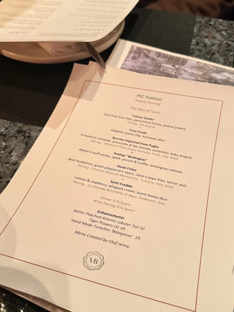 Menu_Vero Bistro Moderne_Calgary_image_old_1