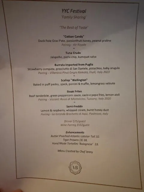 Menu_Vero Bistro Moderne_Calgary_image_old_3