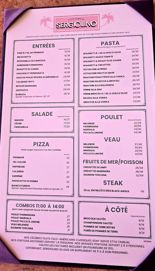 Menu_Sergiolino Restaurant_Laval_image_old_1