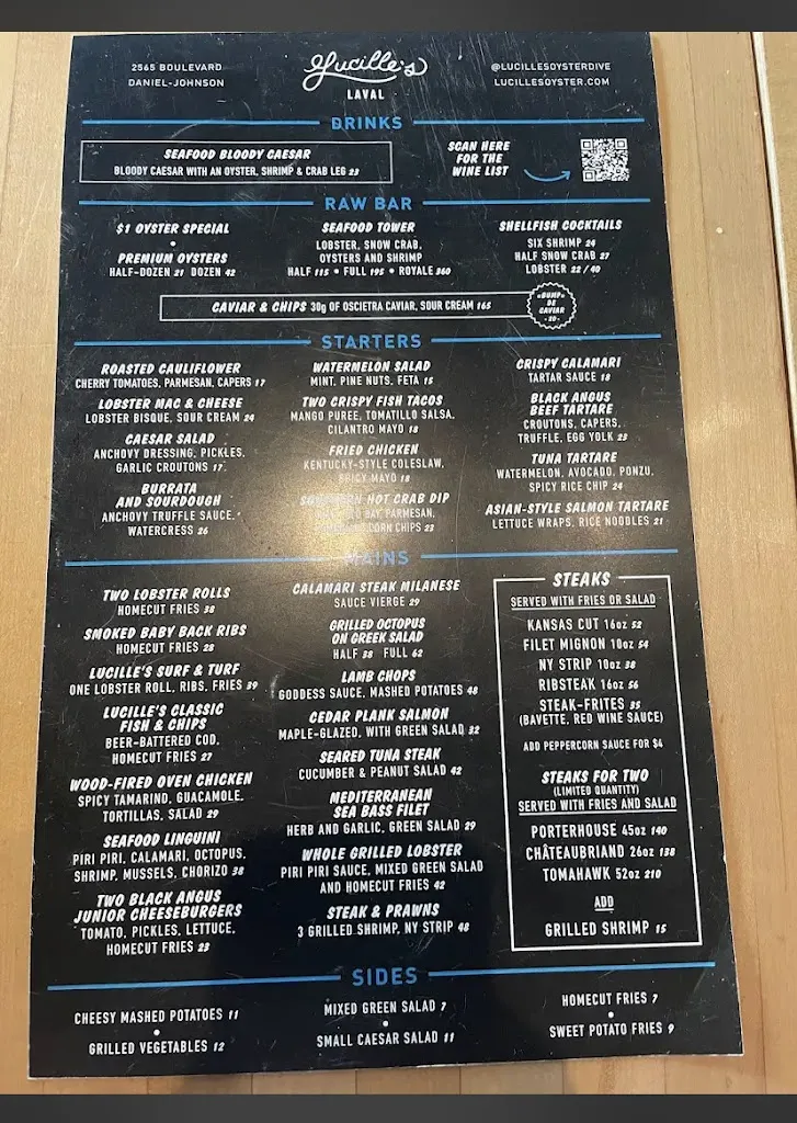 Menu_Lucille's Laval_Laval_image_old_1