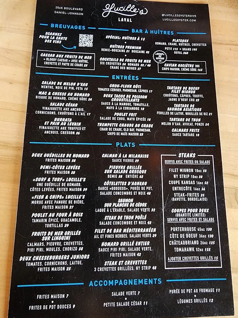 Menu_Lucille's Laval_Laval_image_old_3