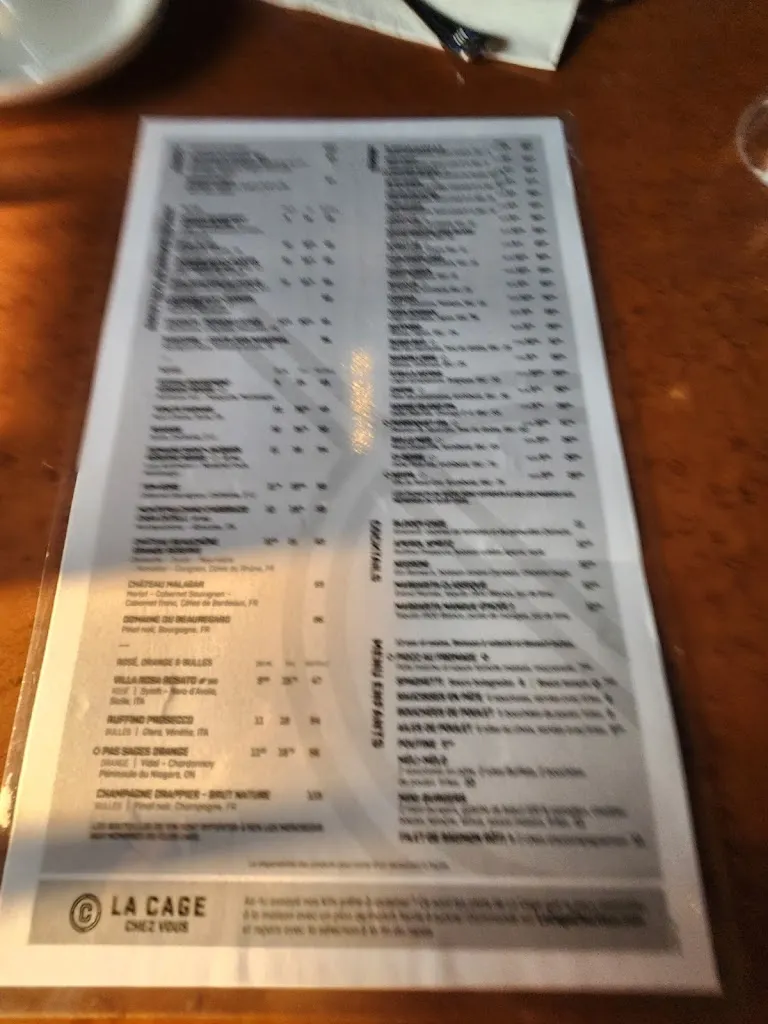 Menu_La Cage_Longueuil_image_old_3