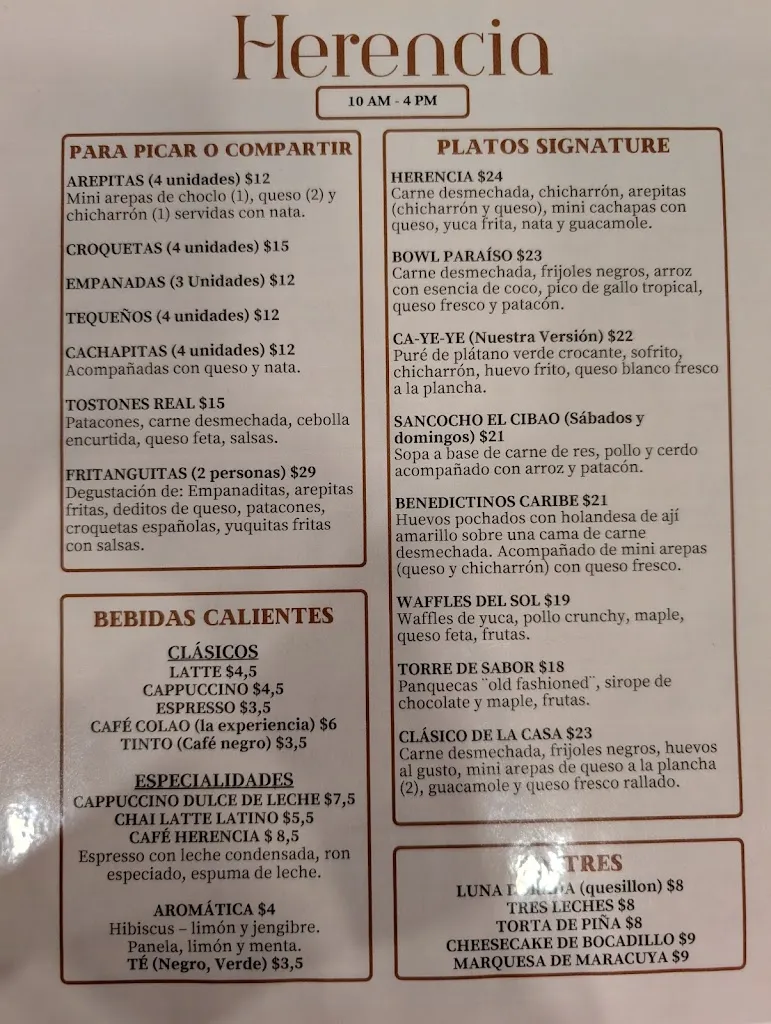 Menu_Herencia Café, Resto et Bar_Longueuil_image_old_3