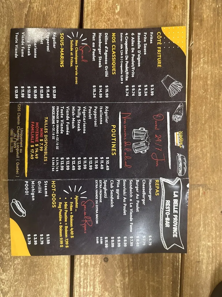 Menu_Restaurant La Belle Province_Longueuil_image_old_1