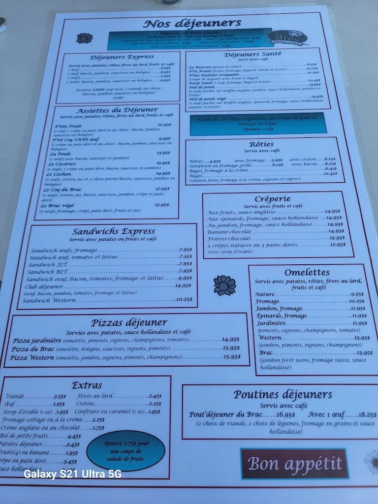 Menu_Restaurant Le Brac_Marieville_image_old_3
