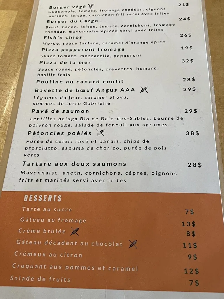 Menu_Restaurant Cargo_Matane_image_old_3
