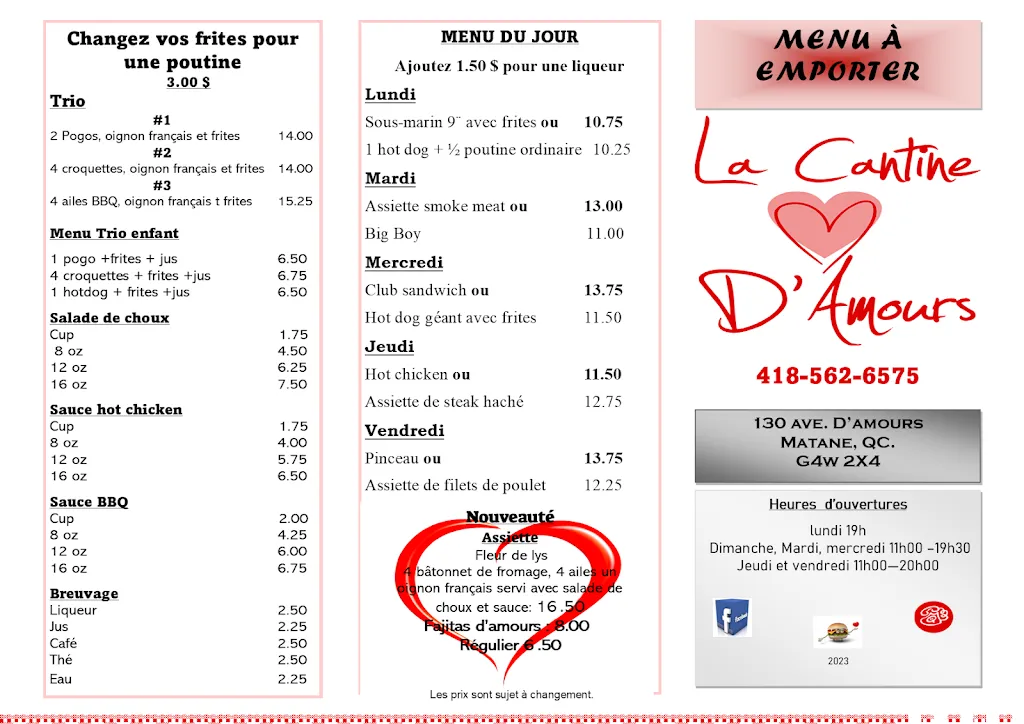 Menu_Cantine D'Amours_Matane_image_old_2