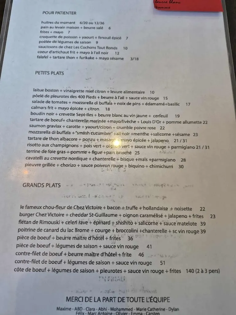 Menu_Chez Victoire_Mont-Royal_image_old_1