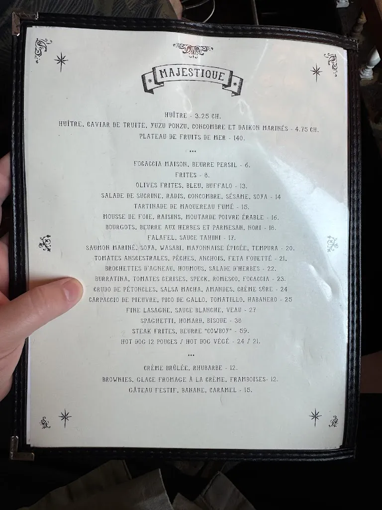 Menu_Le Majestique Montréal_Mont-Royal_image_old_2