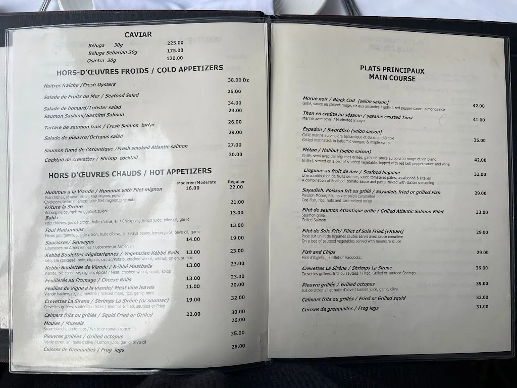 Menu_La Sirène de la Mer_Mont-Royal_image_old_3