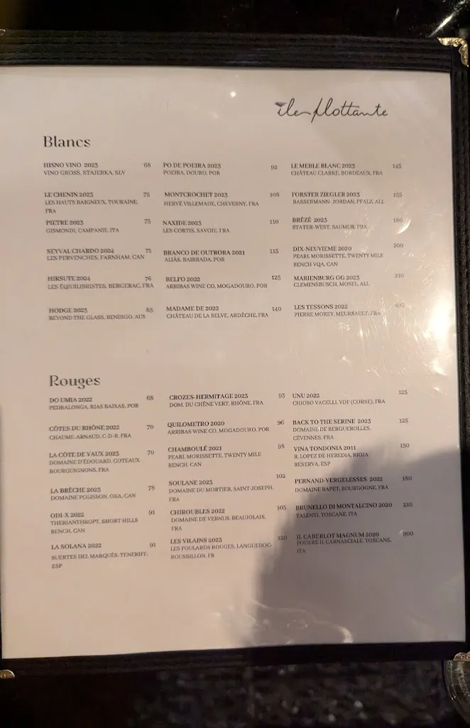 Menu_Île Flottante_Montréal_image_old_1