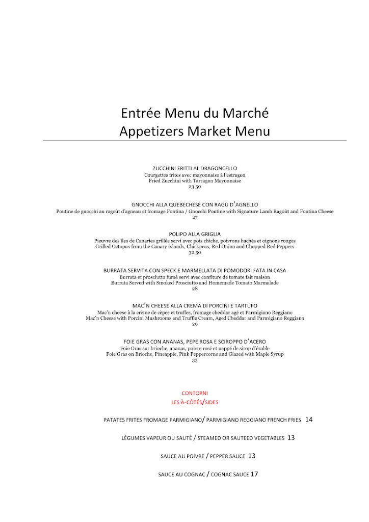 Menu_Bis Ristorante_Montréal_image_old_1