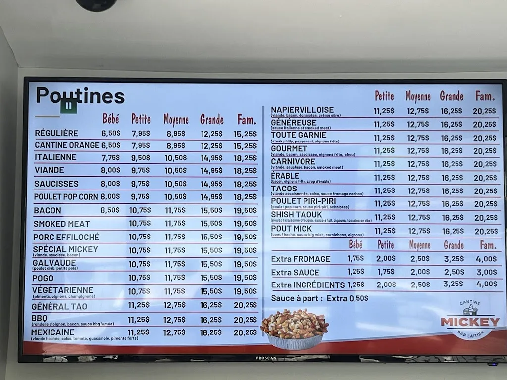 Menu_Cantine et bar laitier Mickey_Napierville_image_old_3