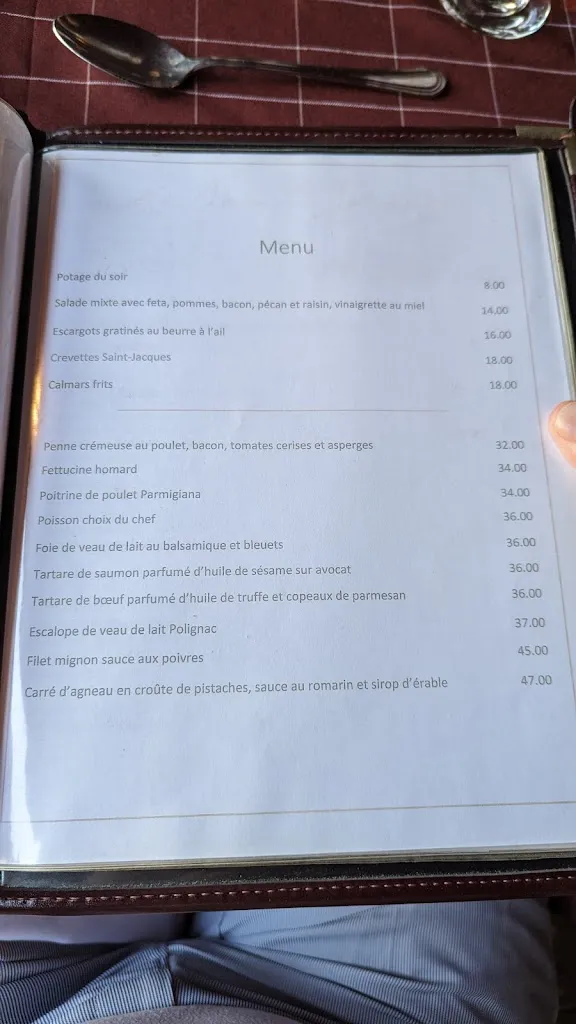 Menu_Restaurant Le Saint-Jacques_Montréal-Est_image_old_2