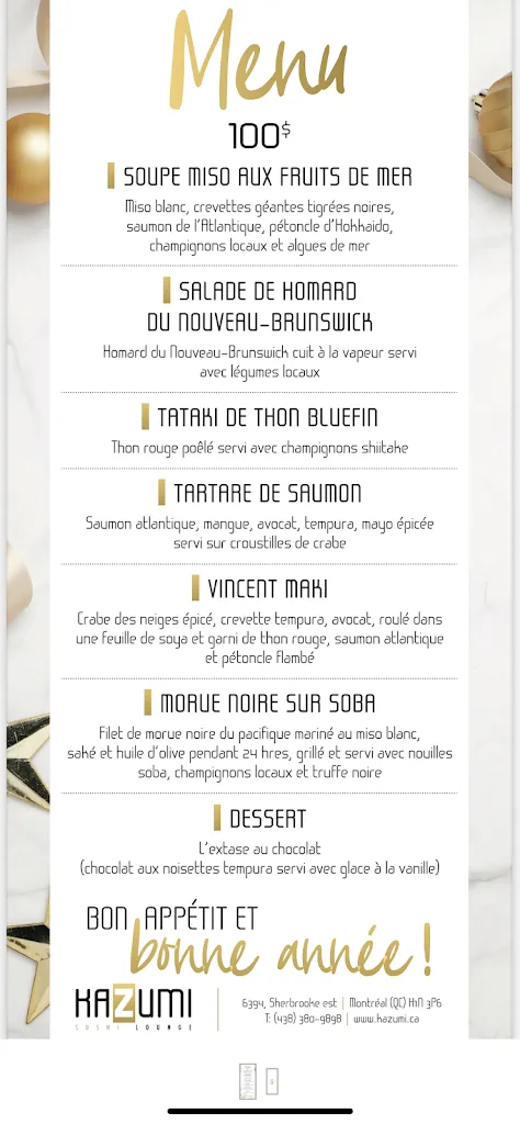 Menu_Kazumi Sushi Lounge_Montréal-Est_image_old_2