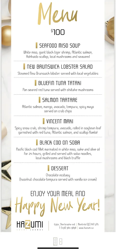 Menu_Kazumi Sushi Lounge_Montréal-Est_image_old_3