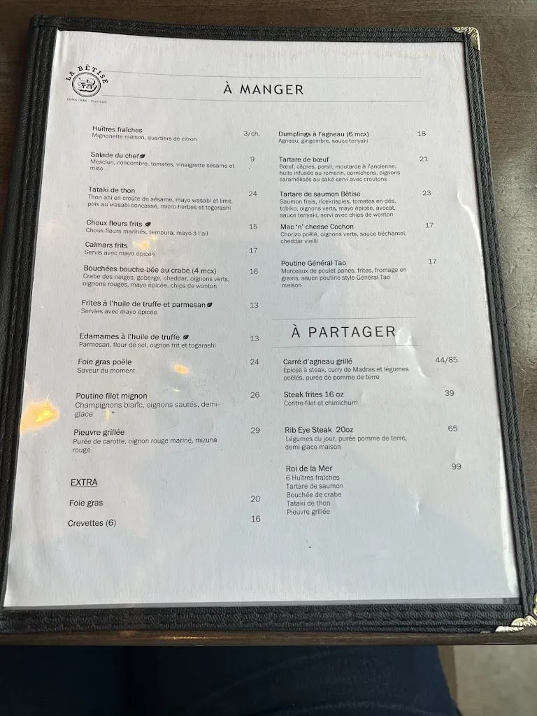 Menu_La Bêtise Saint-Bruno_Saint-Bruno_image_old_3