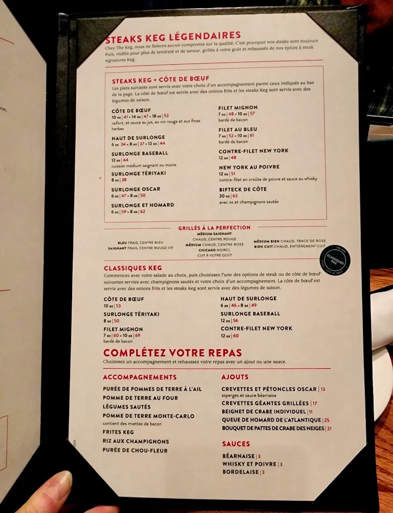 Menu_The Keg Steakhouse + Bar - Saint-Bruno_Saint-Bruno_image_old_2