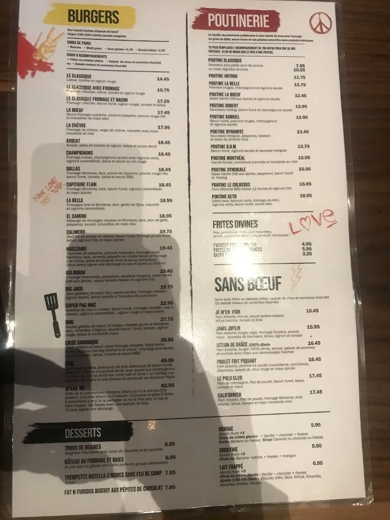Menu_La Belle & La Boeuf - Burger Bar - Saint-Bruno_Saint-Bruno-de-Montarville_image_old_2