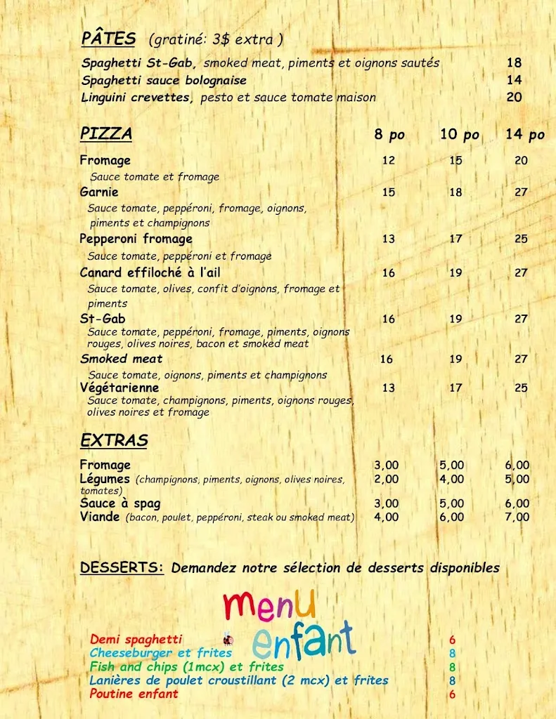Menu_Pub St-Gab_Saint-Gabriel_image_old_2