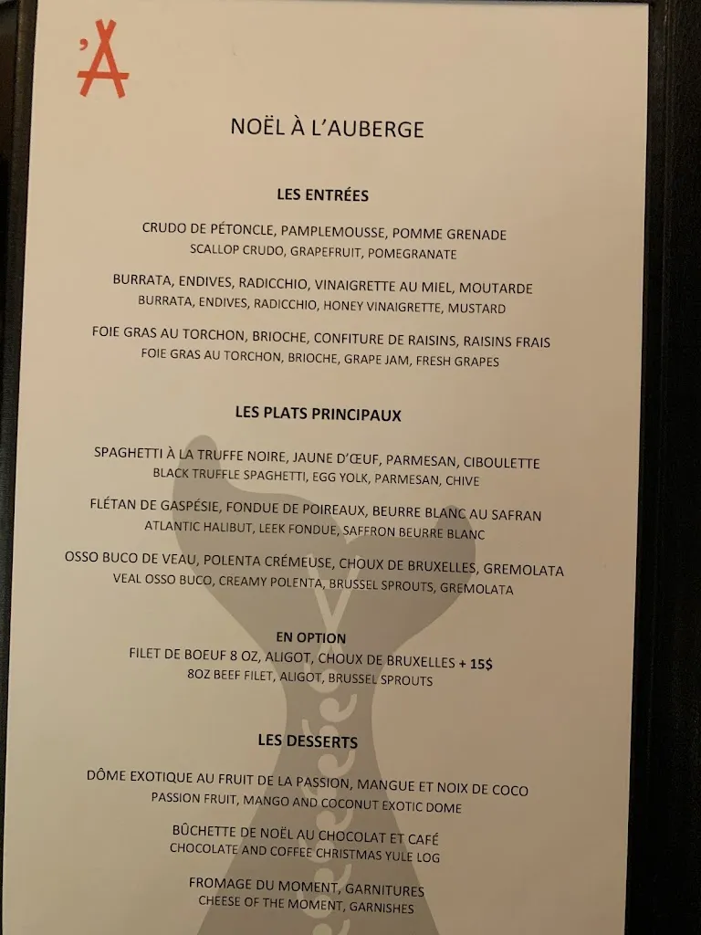 Menu_Auberge Le Saint-Gabriel_Saint-Gabriel_image_old_1