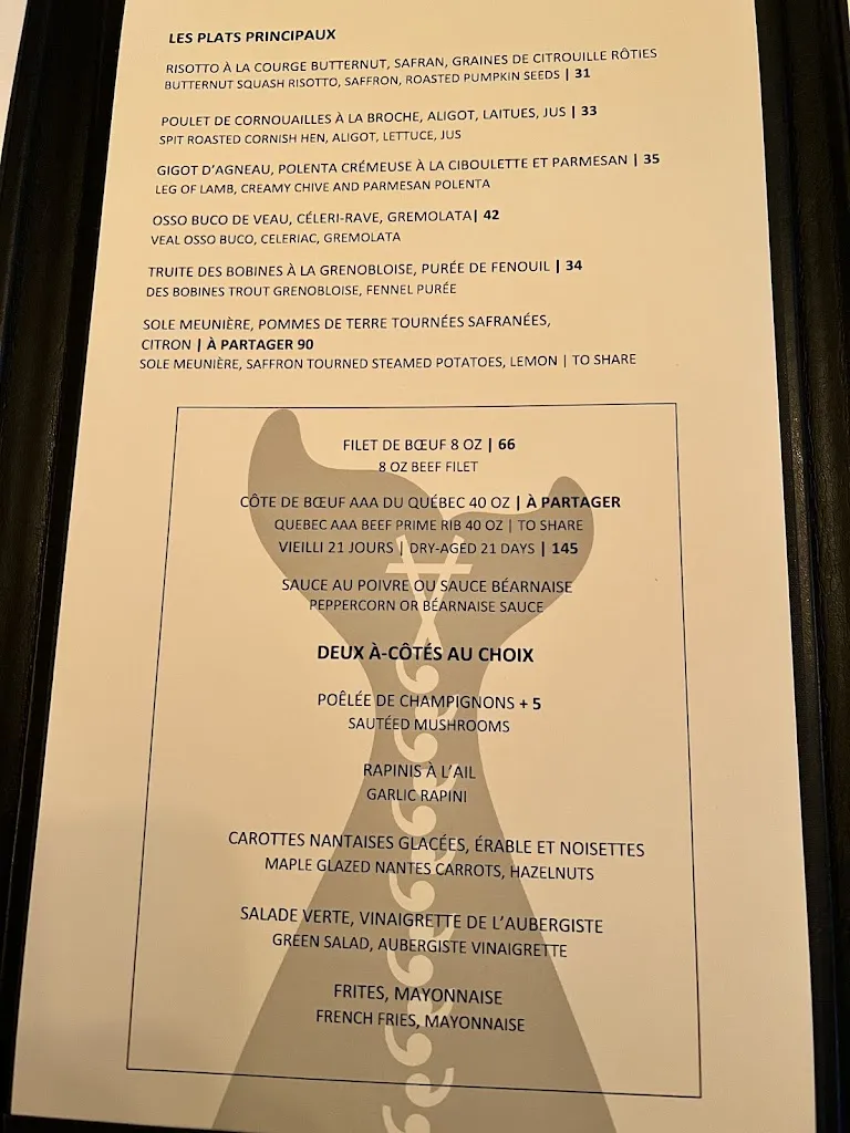 Menu_Auberge Le Saint-Gabriel_Saint-Gabriel_image_old_2