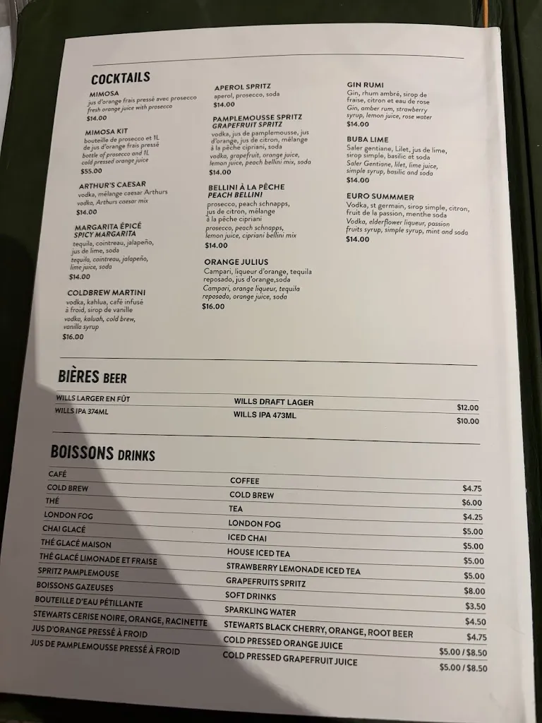 Menu_Arthurs Nosh Bar_Saint-Henri_image_old_3