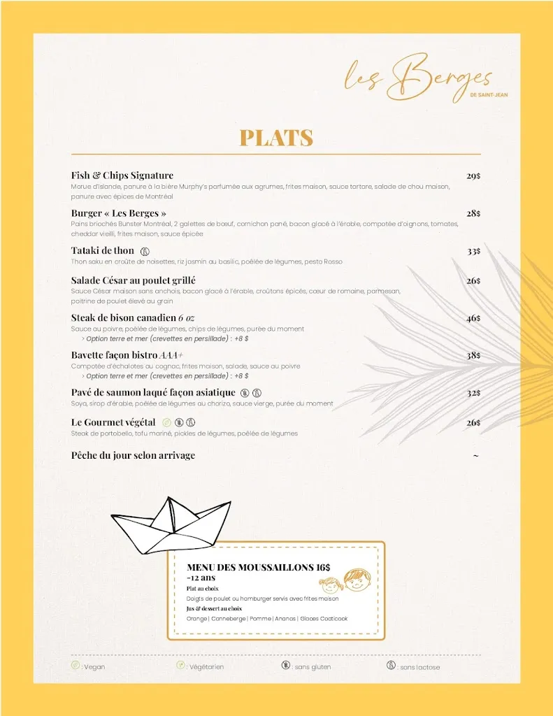 Menu_Restaurant Les Berges de Saint-Jean_Saint-Jean-sur-Richelieu_image_old_3