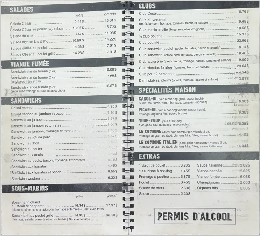 Menu_Restaurant Nic-Pic_Saint-Jean-sur-Richelieu_image_old_3