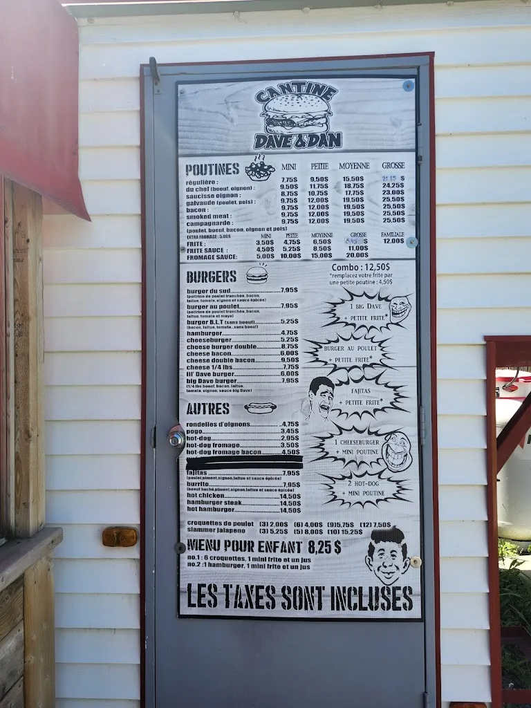 Menu_Cantine Chez Dave & Dan_Saint-Liboire_image_old_2