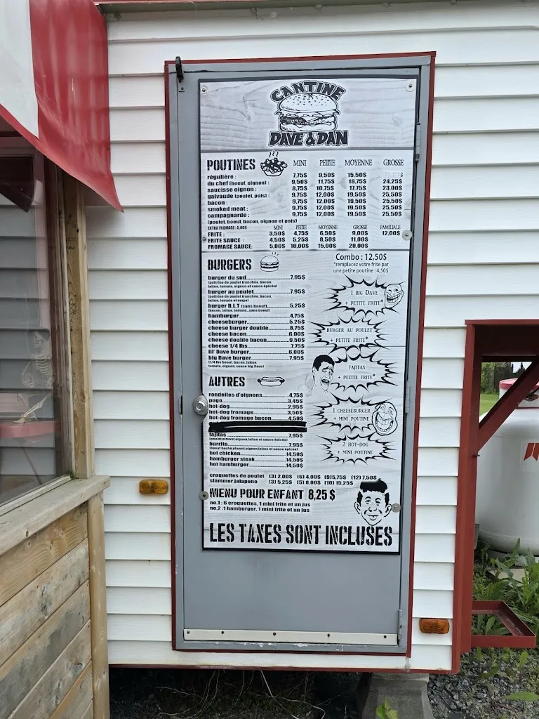 Menu_Cantine Chez Dave & Dan_Saint-Liboire_image_old_3