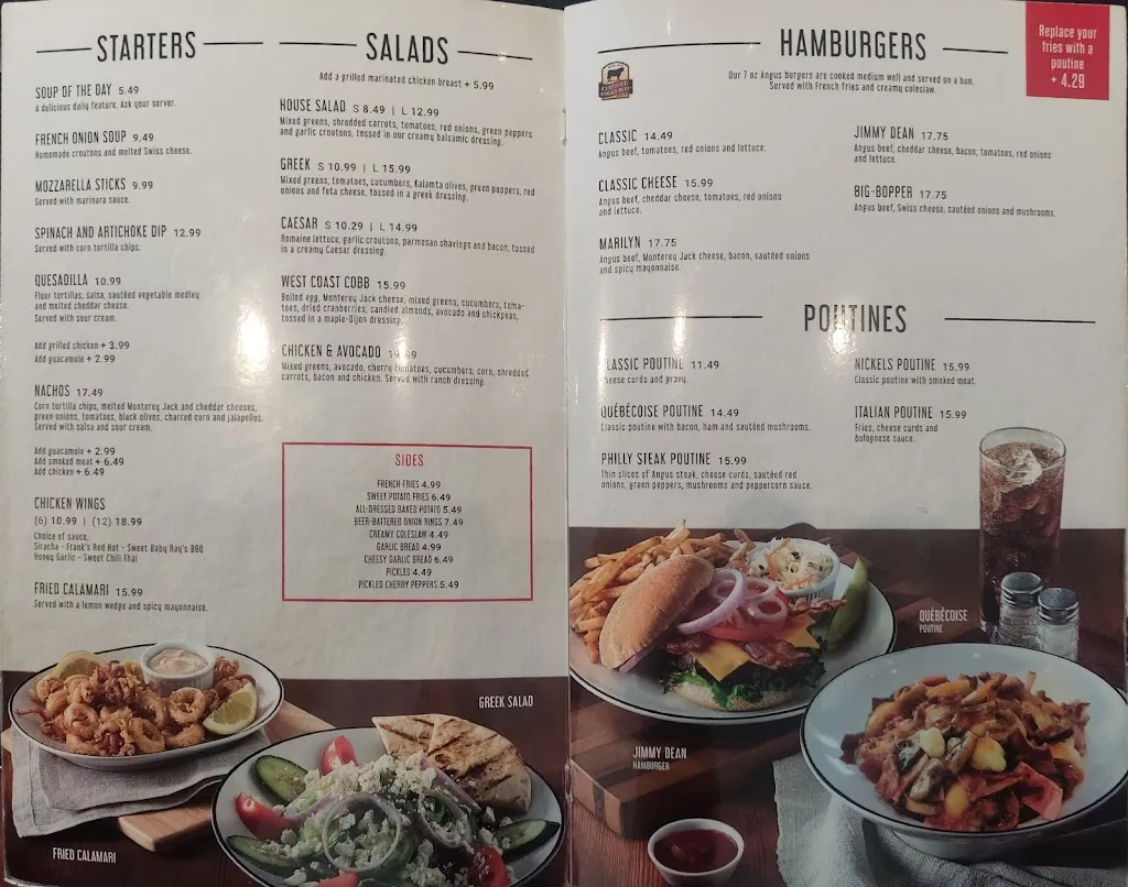 Menu_Restaurant NICKELS (Saint-Jérôme)_Saint-Jérôme_image_old_1