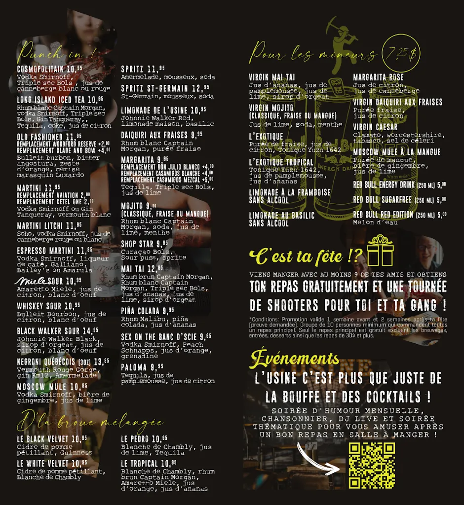 Menu_L'Usine Restaurant Bar St-Jérôme_Saint-Jérôme_image_old_3