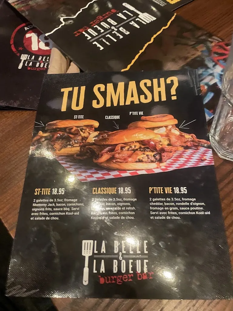 Menu_La Belle & La Boeuf - Burger Bar - Saint-Jerôme_Saint-Jérôme_image_old_2