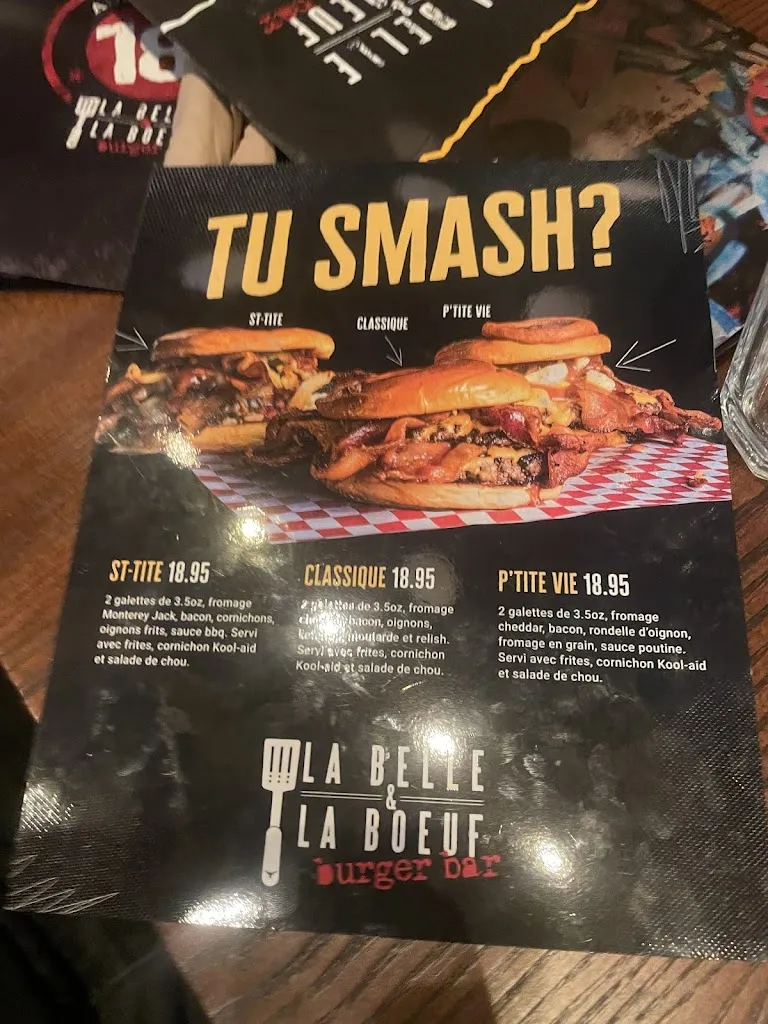 Menu_La Belle & La Boeuf - Burger Bar - Saint-Jerôme_Saint-Jérôme_image_old_3